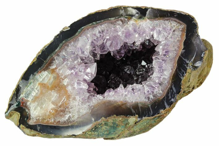 Wide, Purple Amethyst Geode - Uruguay #123829